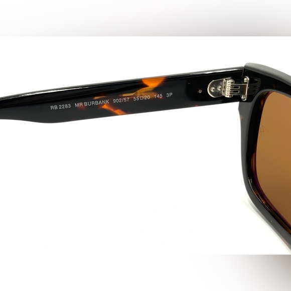 By Ray-Ban Tortoise RB2383 Polarized Sunglasses Brown Lens 2025 Mr Burbank - Picture 10 of 13